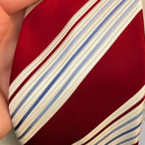 Donald Trump Signature Collection Men's Silk Tie Red & White Striped Stripe - Picture 6 of 8